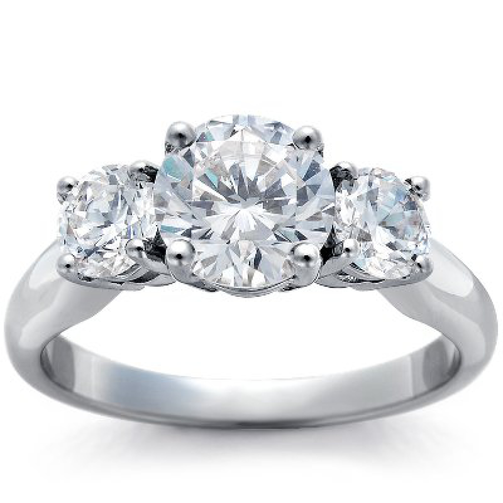 3 Stone Diamond Engagement Ring Setting Cheap Diamond Engagement