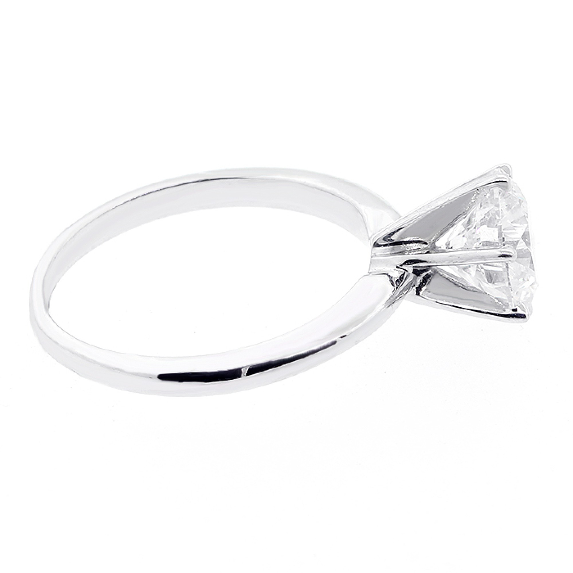 simple gold band solitaire diamond ring