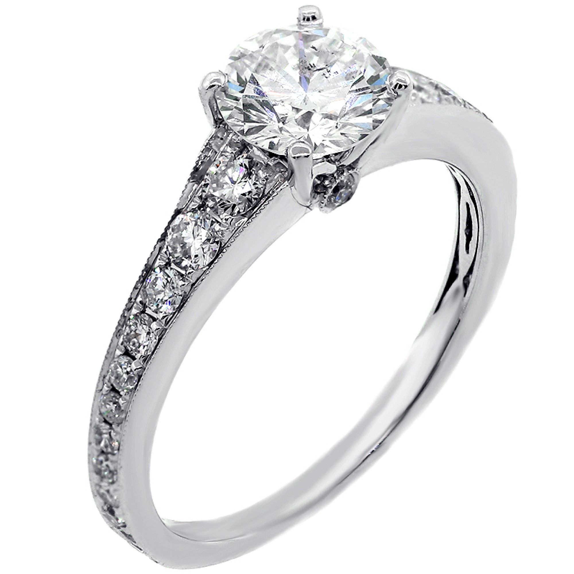 1.48 Cts Round Cut Diamond Engagement Ring,Cheap Diamond Engagement ...