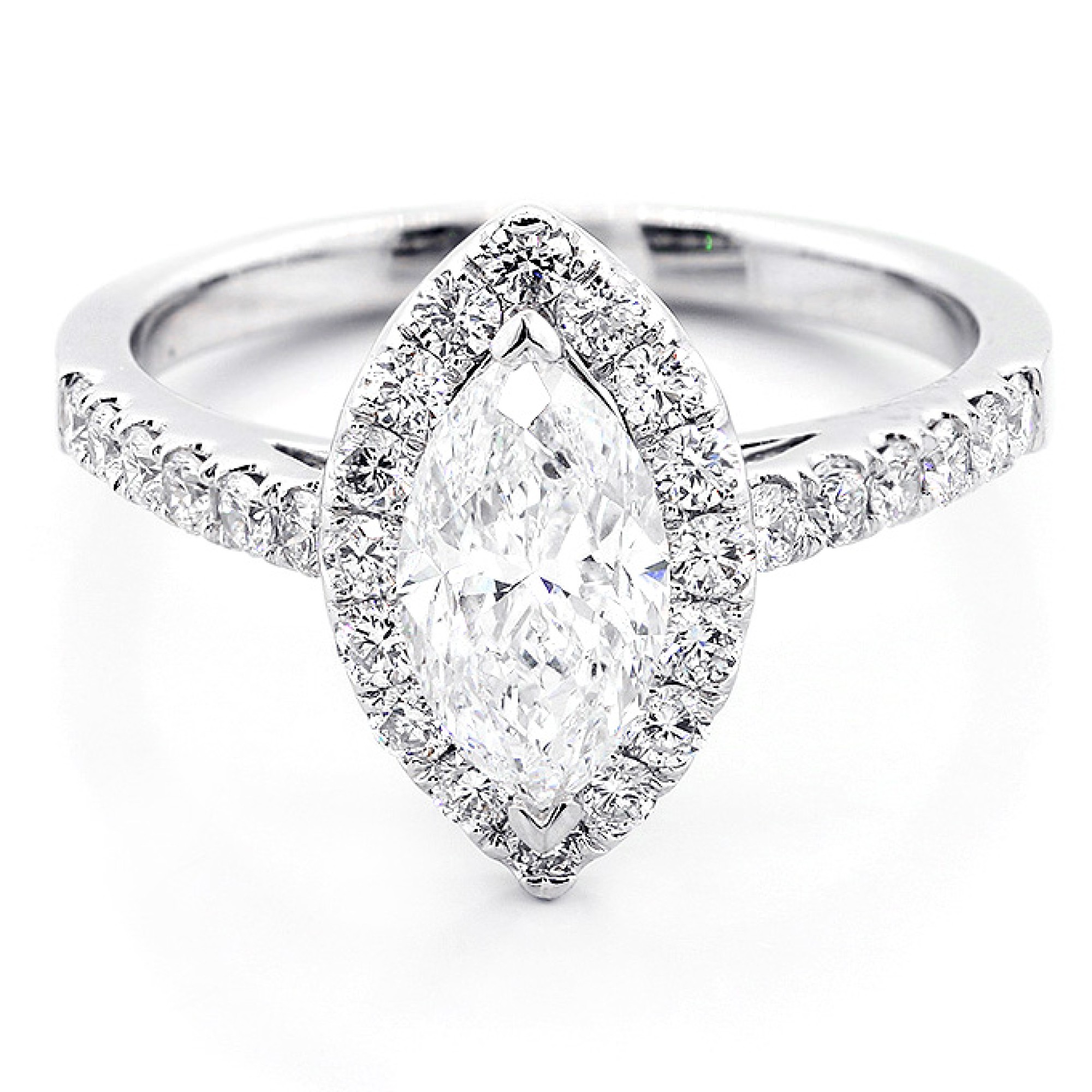 1.00CT MARQUEE CUT DIAMOND ENGAGEMENT RING SET IN 18K WHITE GOLD ,Cheap ...