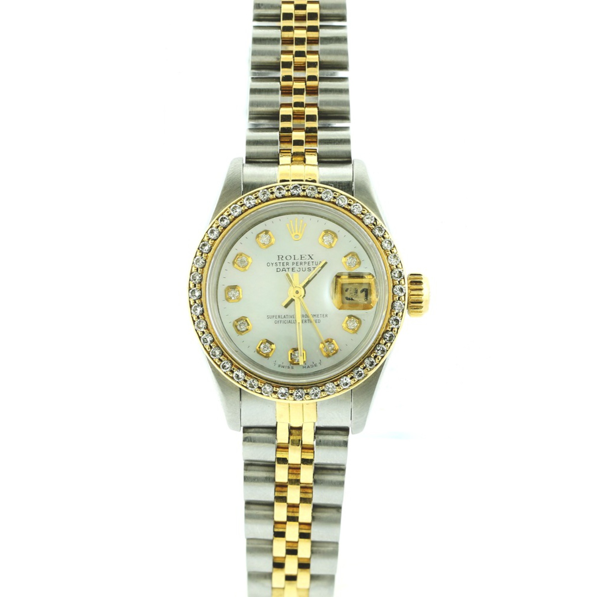 Rolex Lady-Datejust Two-Tone Diamond Bezel 26mm Automatic Watch,Cheap ...